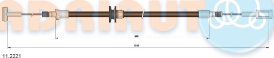 Adriauto 11.2221 - Cable, parking brake parts5.com