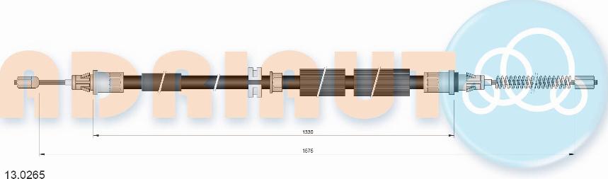 Adriauto 13.0265 - Cable, parking brake parts5.com