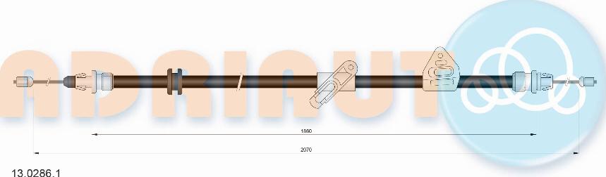 Adriauto 13.0286.1 - Cable, parking brake parts5.com