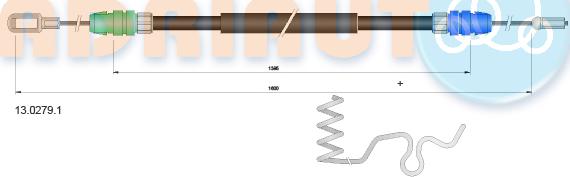 Adriauto 13.0279.1 - Tažné lanko, parkovací brzda parts5.com