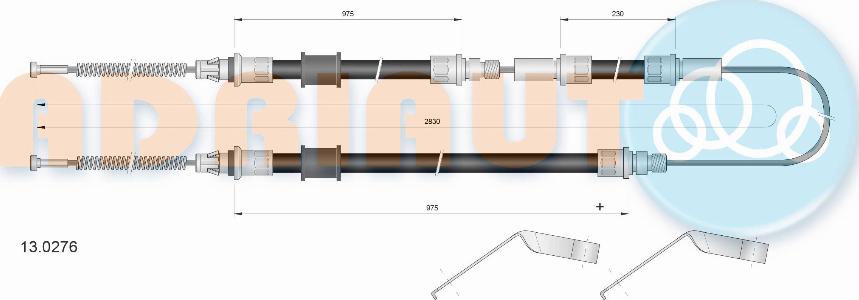 Adriauto 13.0276 - Cable, parking brake parts5.com