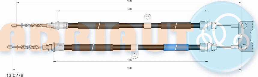 Adriauto 13.0278 - Cable de accionamiento, freno de estacionamiento parts5.com