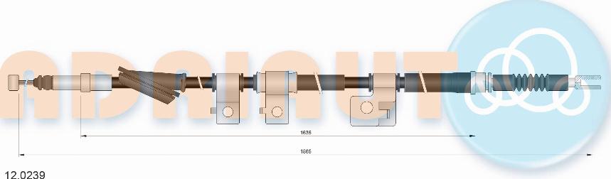 Adriauto 12.0239 - Cable de accionamiento, freno de estacionamiento parts5.com