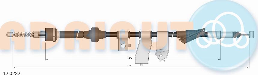 Adriauto 12.0222 - Cablu, frana de parcare parts5.com