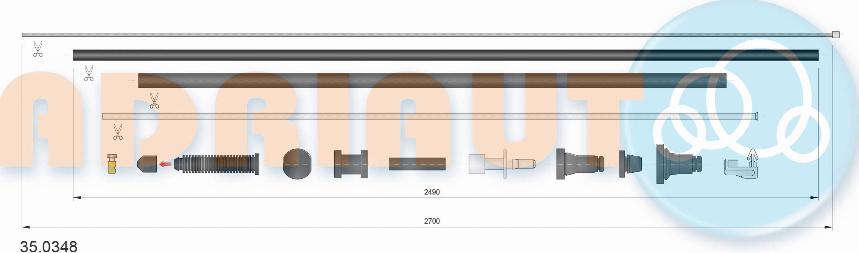 Adriauto 35.0348 - Accelerator Cable parts5.com