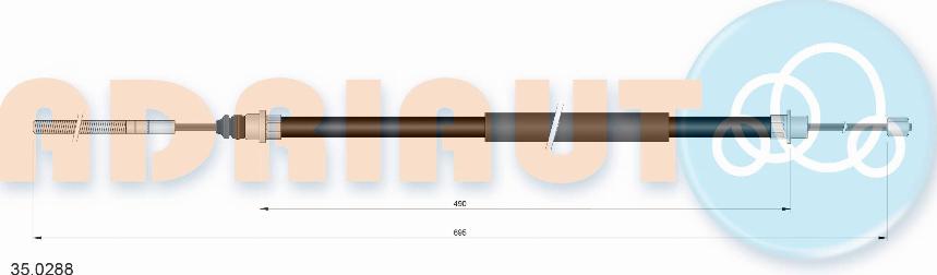 Adriauto 35.0288 - Cable, parking brake parts5.com