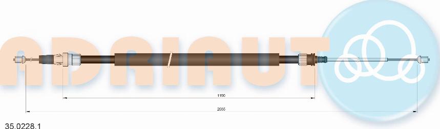 Adriauto 35.0228.1 - Cable, parking brake parts5.com