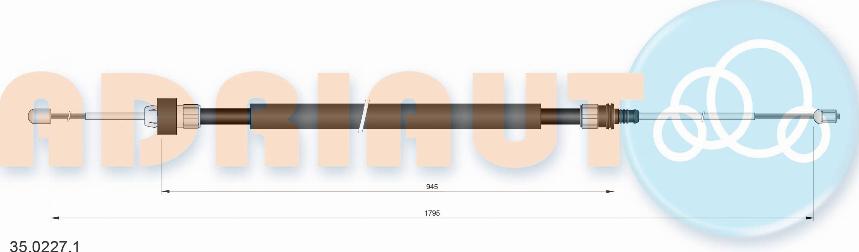 Adriauto 35.0227.1 - Cable, parking brake parts5.com