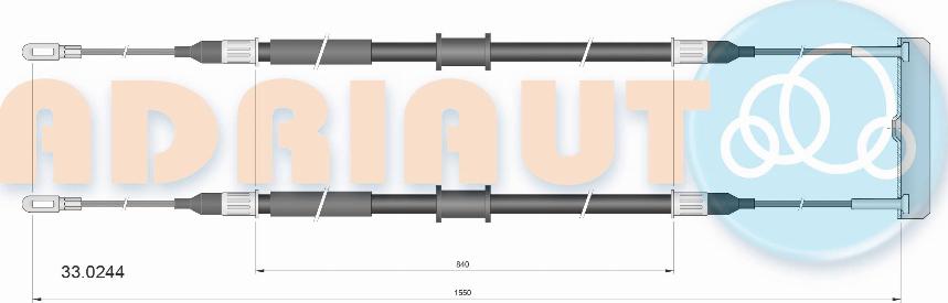 Adriauto 33.0244 - Жило, ръчна спирачка parts5.com