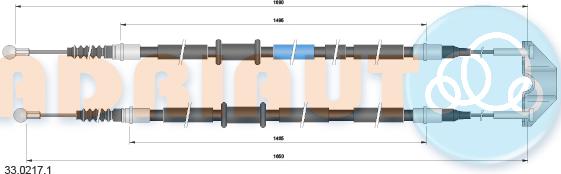 Adriauto 33.0217.1 - Cablu, frana de parcare parts5.com