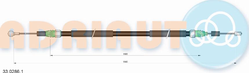 Adriauto 33.0286.1 - Cable, parking brake parts5.com