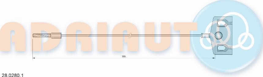 Adriauto 28.0280.1 - Cable, parking brake parts5.com