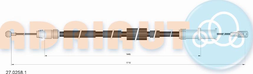 Adriauto 27.0258.1 - Ντίζα, φρένο ακινητοποίησης parts5.com