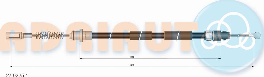 Adriauto 27.0225.1 - Cable, parking brake parts5.com