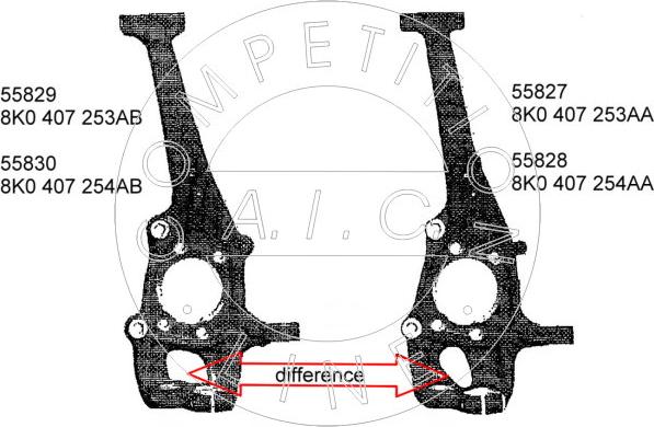 AIC 55827 - Steering Knuckle, wheel suspension parts5.com