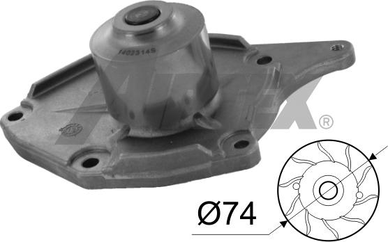 Airtex 1746 - Αντλία νερού parts5.com