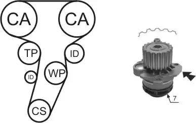 Airtex WPK-177403 - Bomba de agua + kit correa distribución parts5.com