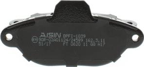 AISIN BPFI-1039 - Set placute frana,frana disc parts5.com