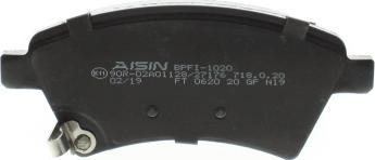 AISIN BPFI-1020 - Brake Pad Set, disc brake parts5.com