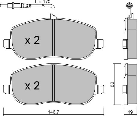 AISIN BPFI-1023 - Piduriklotsi komplekt,ketaspidur parts5.com