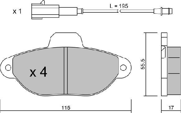 AISIN BPFO-1001 - Set placute frana,frana disc parts5.com