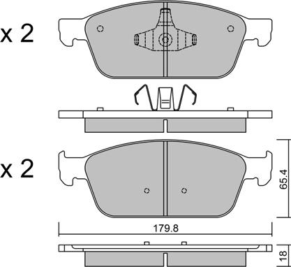 AISIN BPFO-1018 - Set placute frana,frana disc parts5.com