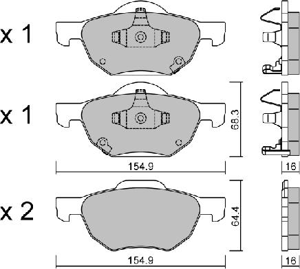 AISIN BPHO-1903 - Kit de plaquettes de frein, frein à disque parts5.com