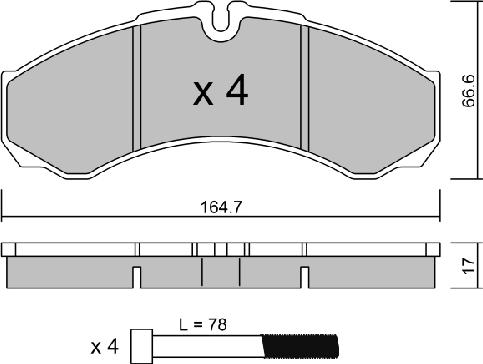 AISIN BPIV-1002 - Brake Pad Set, disc brake parts5.com