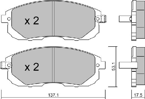 AISIN BPNI-1005 - Juego de pastillas de freno parts5.com