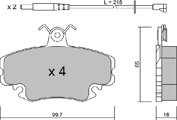 AISIN BPRE-1004 - Sada brzdových destiček, kotoučová brzda parts5.com