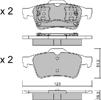 AISIN BPRE-2003 - Komplet zavornih oblog, ploscne (kolutne) zavore parts5.com