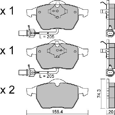 AISIN BPVW-1014 - Set placute frana,frana disc parts5.com