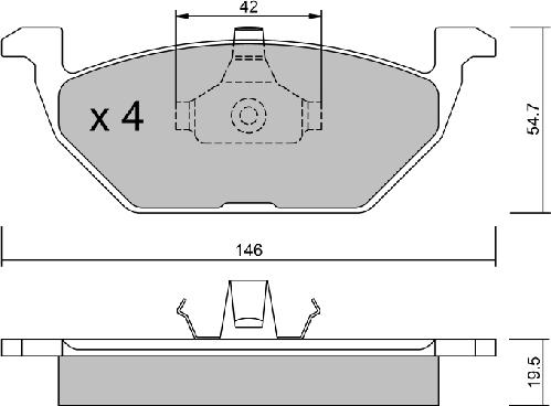 AISIN BPVW-1012 - Σετ τακάκια, δισκόφρενα parts5.com