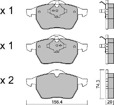 AISIN BPVW-1025 - Set placute frana,frana disc parts5.com