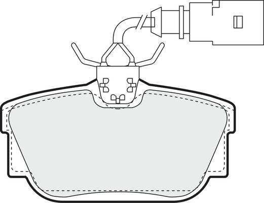 VW 7D0615131 - Kit de plaquettes de frein, frein à disque parts5.com