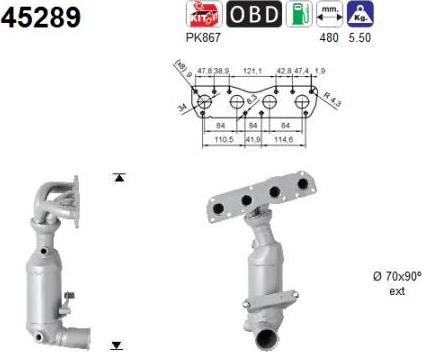 AS 45289 - Katalysator parts5.com