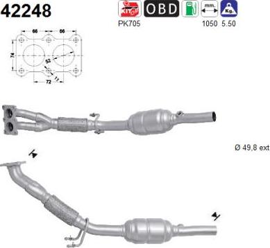 AS 42248 - Catalizador parts5.com