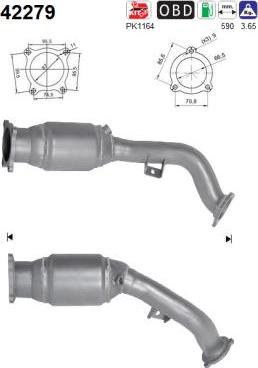 AS 42279 - Catalizator parts5.com