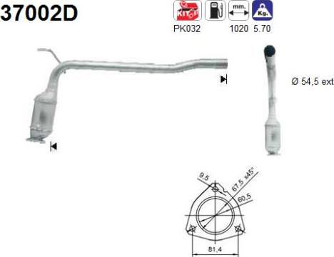 AS 37002D - Catalizador parts5.com