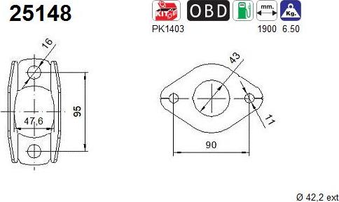 AS 25148 - Catalizador parts5.com