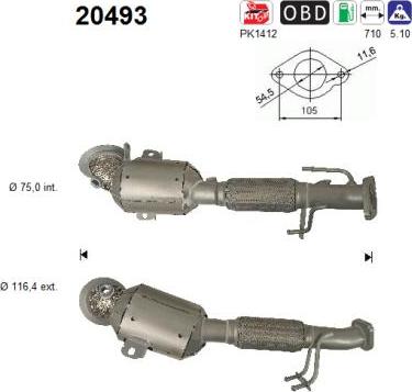 AS 20493 - Catalizador parts5.com