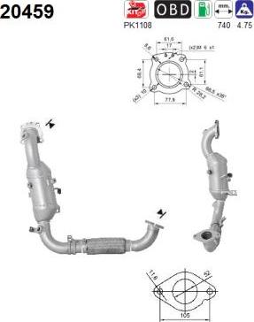 AS 20459 - Catalizador parts5.com