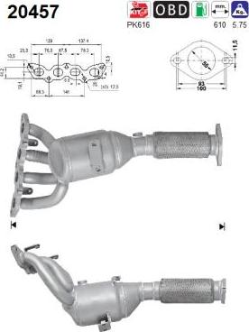 AS 20457 - Catalizador parts5.com