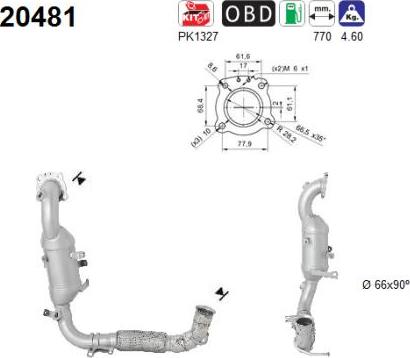 AS 20481 - Catalizador parts5.com