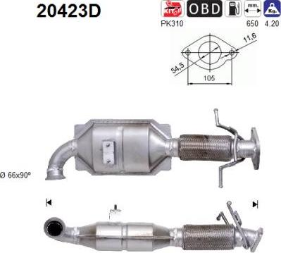 AS 20423D - Katalizátor parts5.com