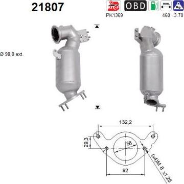 AS 21807 - Catalizador parts5.com