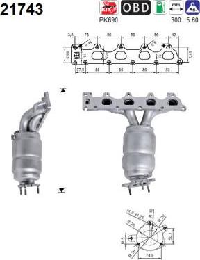 AS 21743 - Catalizador parts5.com