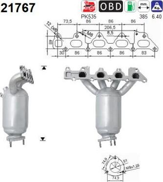 AS 21767 - Catalizador parts5.com