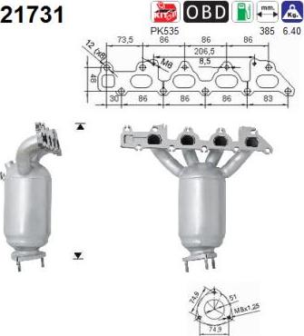 AS 21731 - Catalizador parts5.com