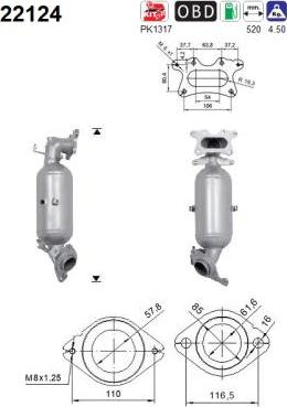 AS 22124 - Catalizador parts5.com